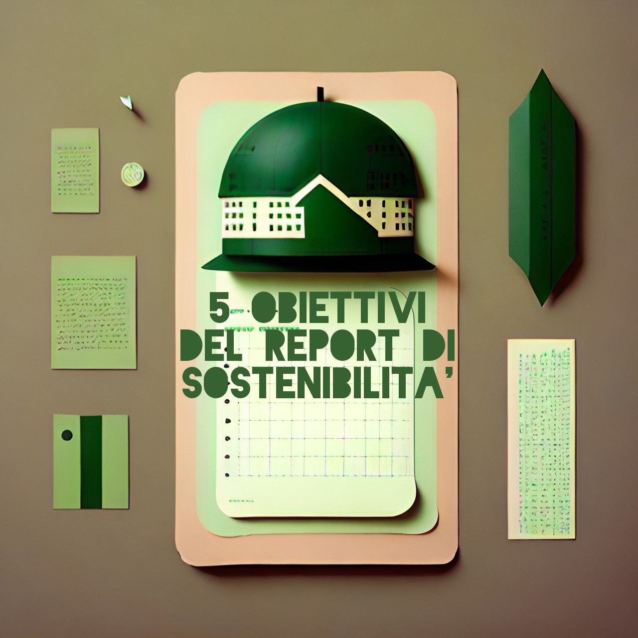 5 obiettivi del report di sostenibilità
